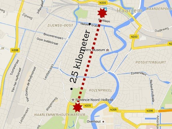 Haarlem loop route