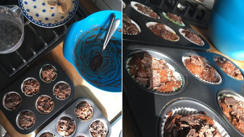 Chocolade muffins Chicks love food